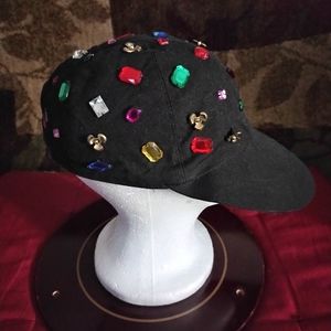 Vintage Jewel Embellished Cap